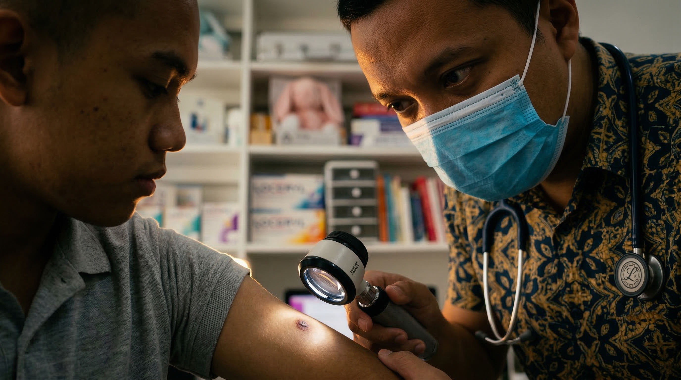 Pemeriksaan masalah kulit di klinik